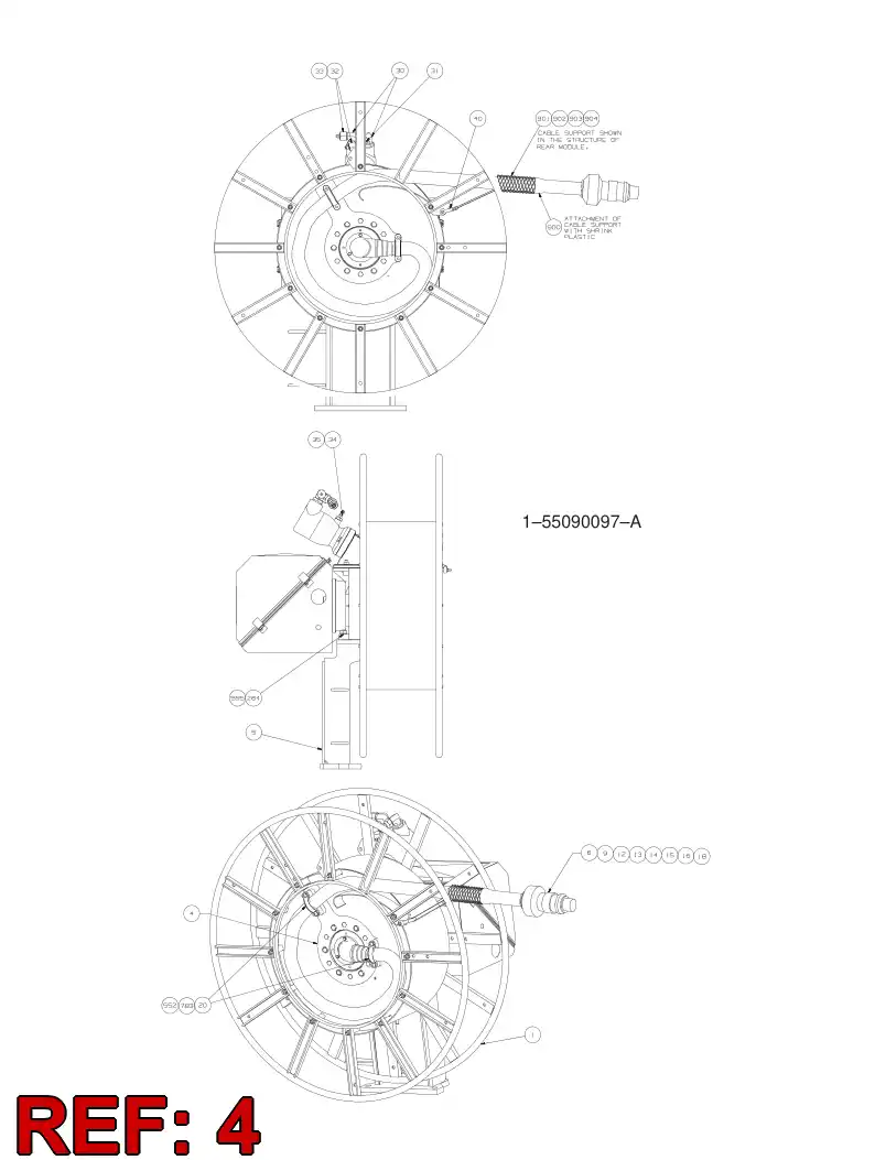 55029038 550 290 38 CABLE HOLDER - Sandvik Technical Drawing