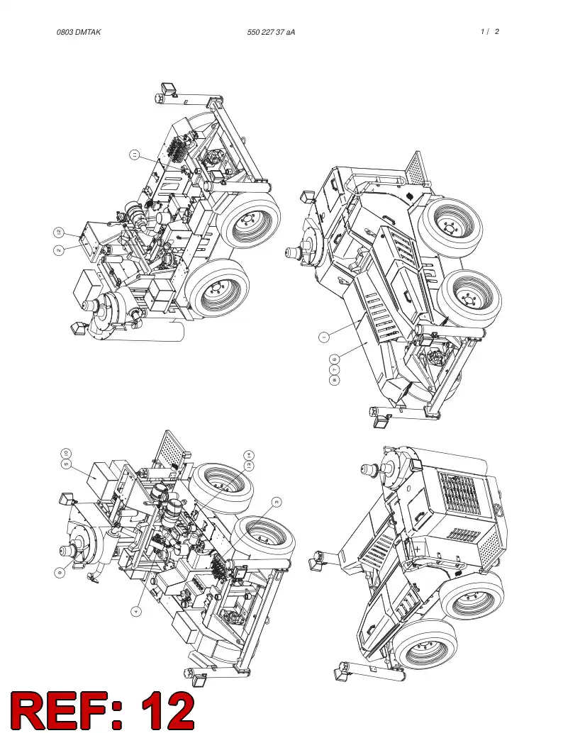 55029043 550 290 43 Plate, Cover - Sandvik Technical Drawing
