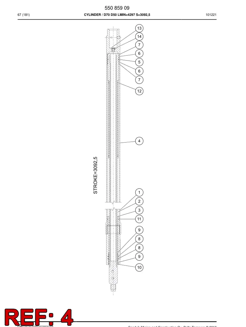 55029056 550 290 56 Bushing - Sandvik Technical Drawing