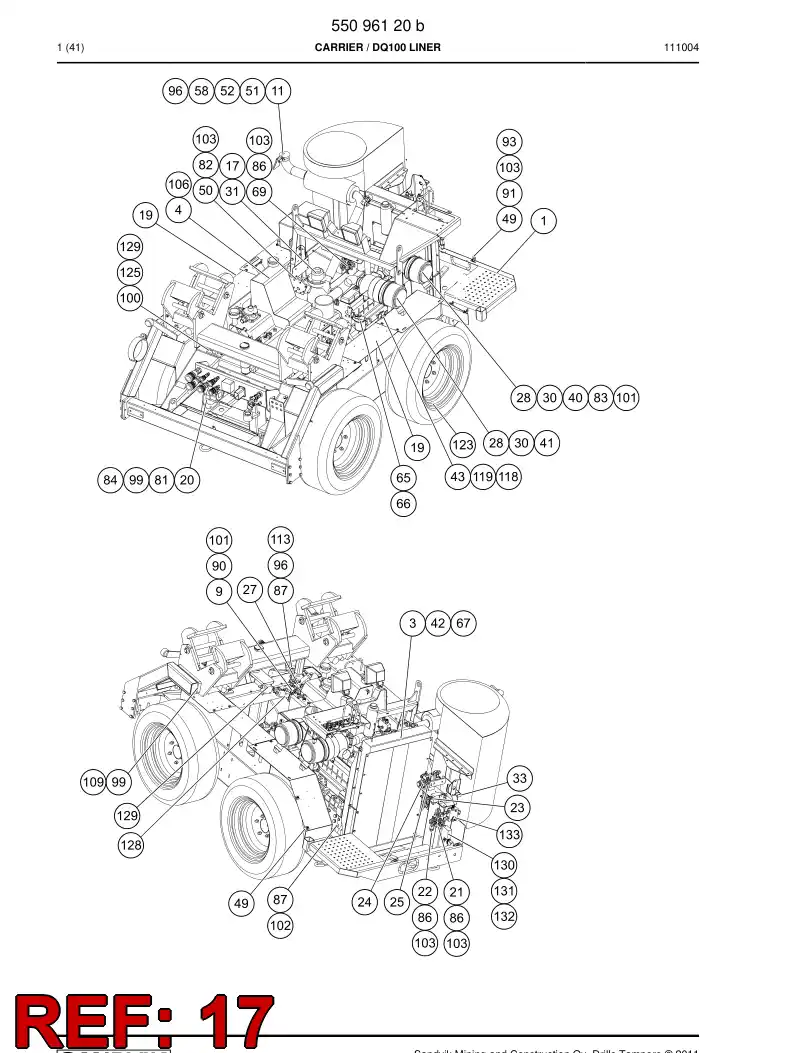 55029102a 550 291 02a Oil Seperator - Sandvik Technical Drawing