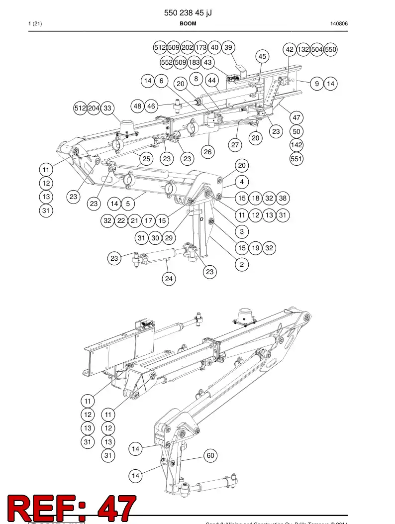55029132d 550 291 32d Bracket - Sandvik Technical Drawing