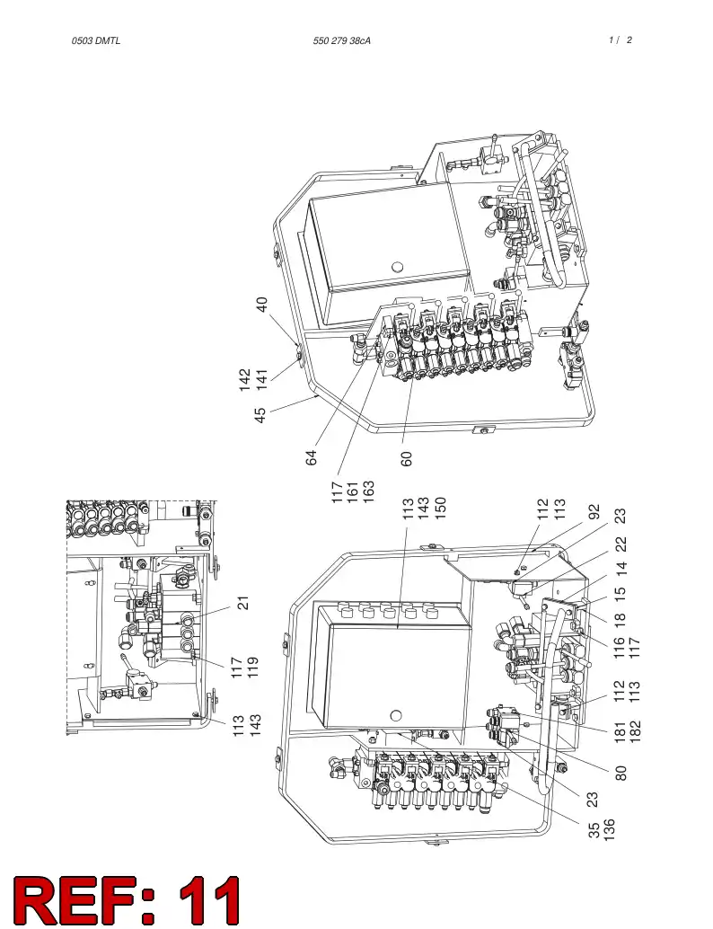 55029141 550 291 41 SUPPORTING BLOCK - Sandvik Technical Drawing