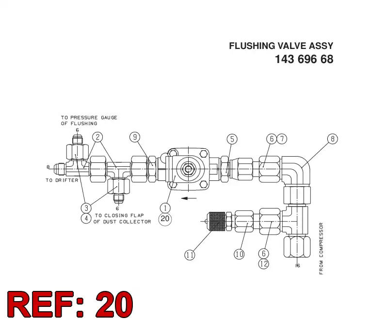 55029160 550 291 60 REPAIR KIT - Sandvik Technical Drawing