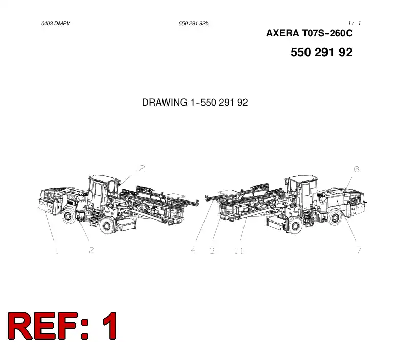 55029182 550 291 82 REAR MODULE - Sandvik Technical Drawing