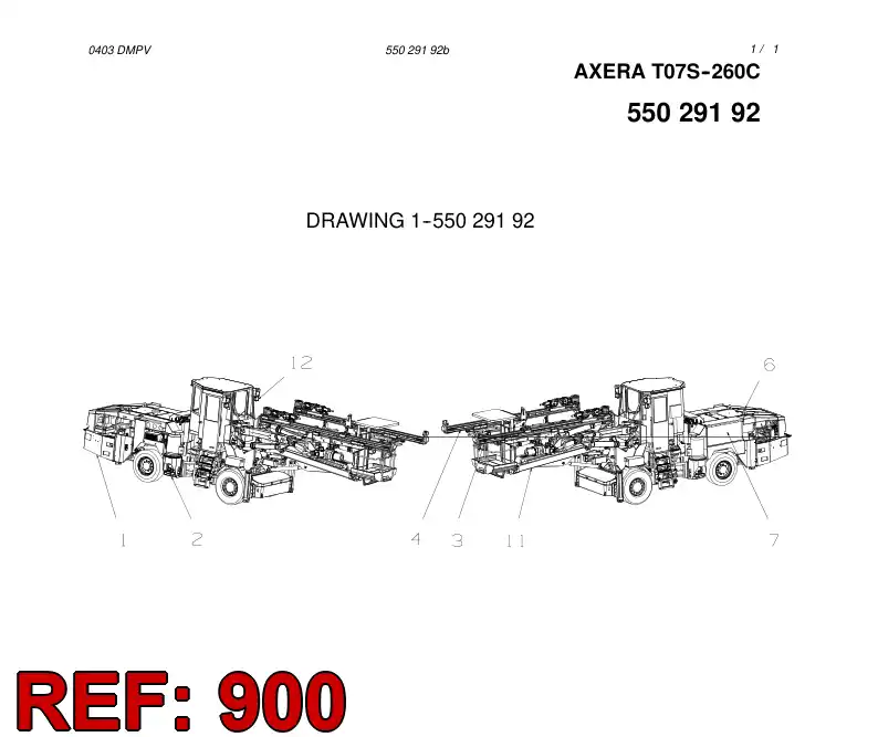 55029191 550 291 91 SEPARATE PARTS - Sandvik Technical Drawing