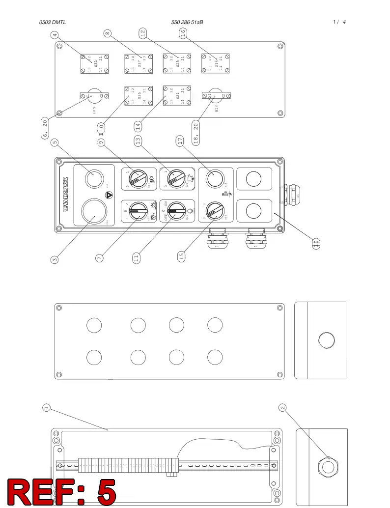 55029225 550 292 25 LAMP ACCESSORY - Sandvik Technical Drawing