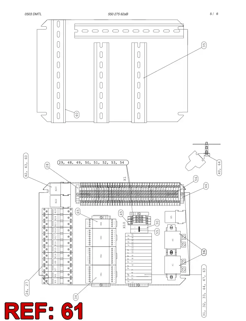 55029261 550 292 61 CABLE ASSEMBLY - Sandvik Technical Drawing