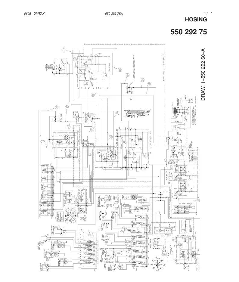 55029275A 550 292 75A HOSING, BOOM MODULE (1-550 292 - Sandvik Technical Drawing
