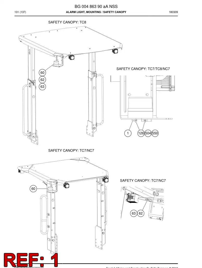 55029355a 550 293 55a PRESAESTOPAS, CABLE - Sandvik Technical Drawing