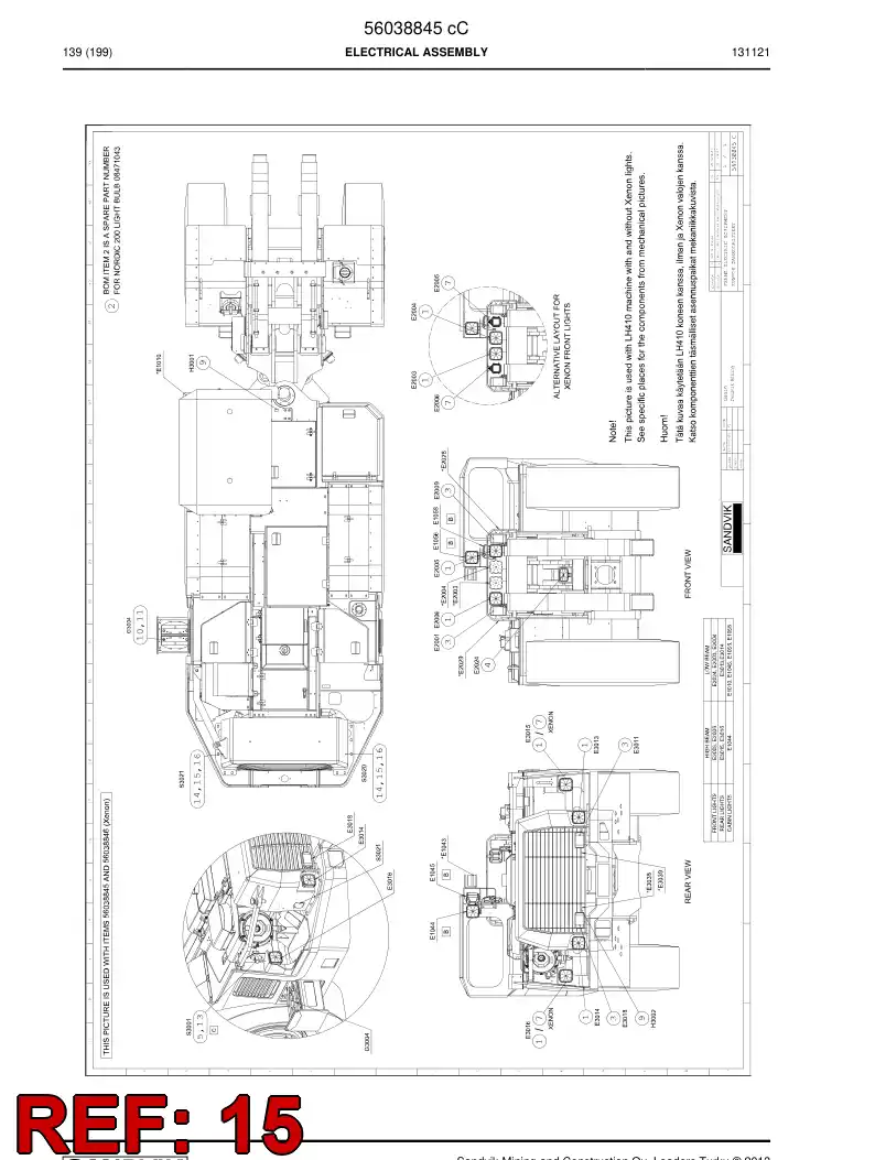 55029356 550 293 56 Gland, Cable - Sandvik Technical Drawing