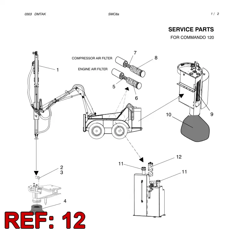 550 295 08 RETURN OIL FILTER CARTRIDGE - drawing