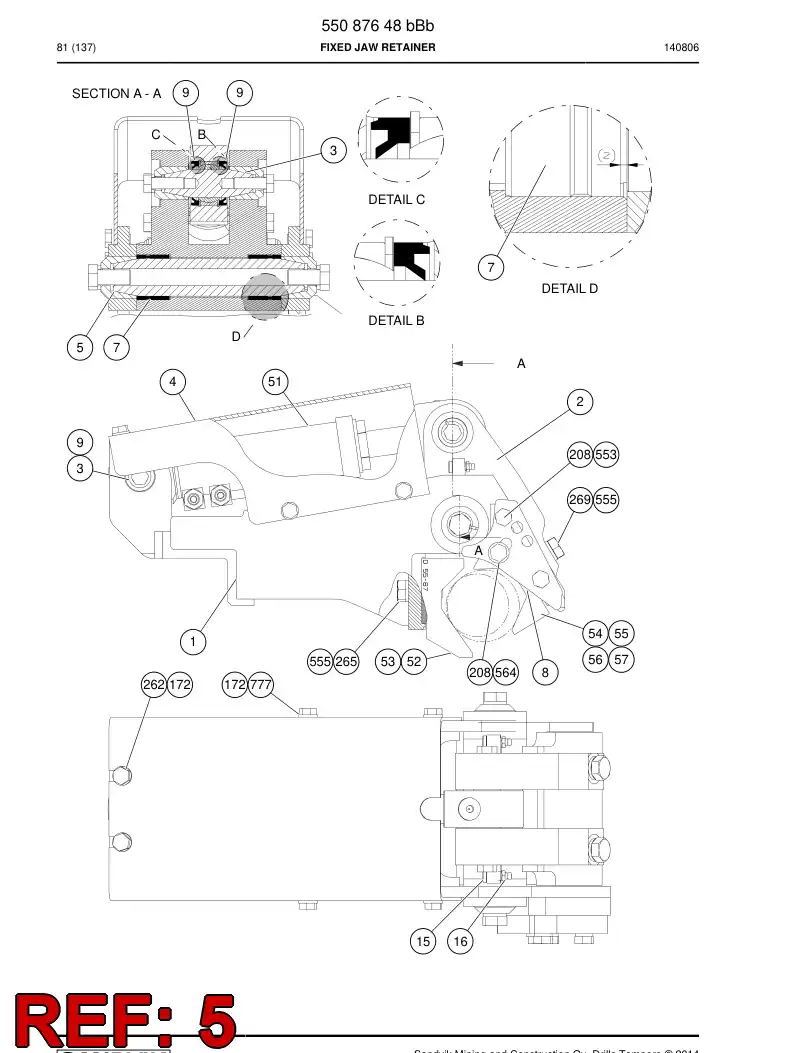 55029557 550 295 57 PIN, CNICO - Sandvik Technical Drawing