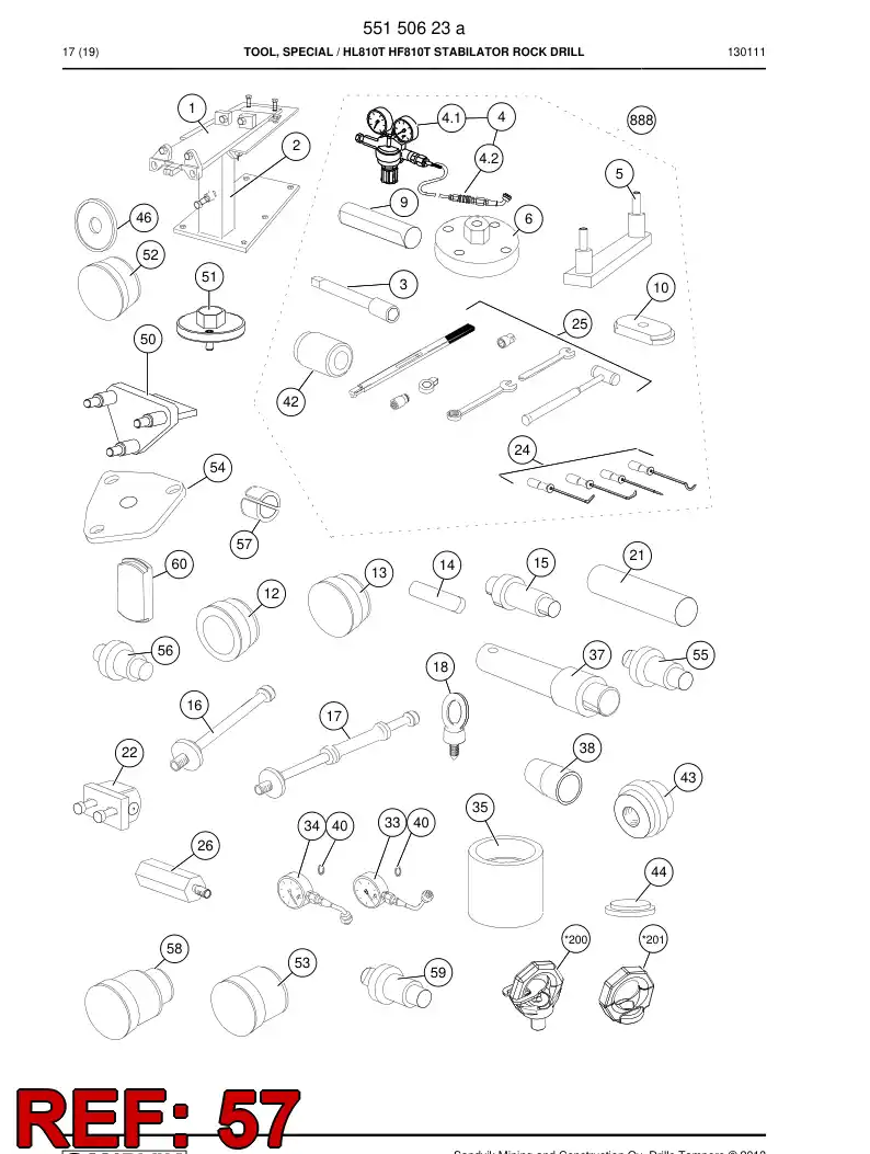 55029612a 550 296 12a Punch - Sandvik Technical Drawing