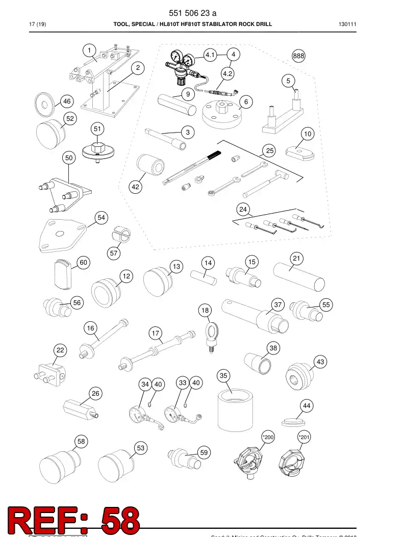 55029617a 550 296 17a Punch - Sandvik Technical Drawing
