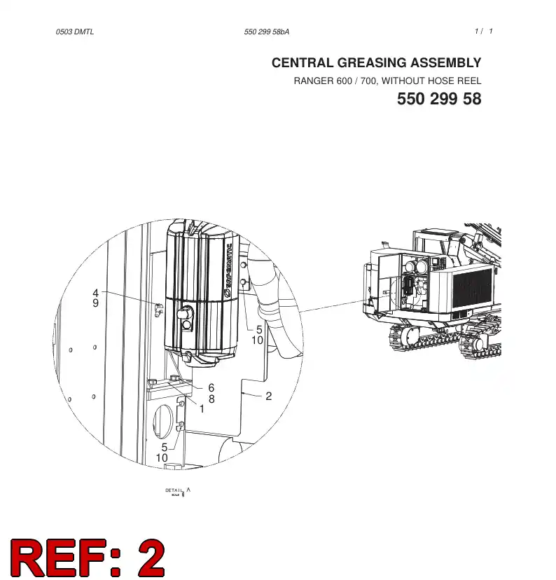 55029690 550 296 90 COVER PLATE - Sandvik Technical Drawing