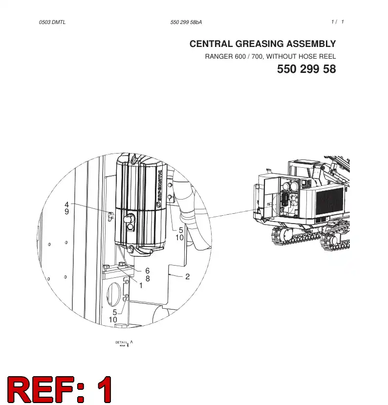 55029733 550 297 33 MOUNTING BRACKET - Sandvik Technical Drawing
