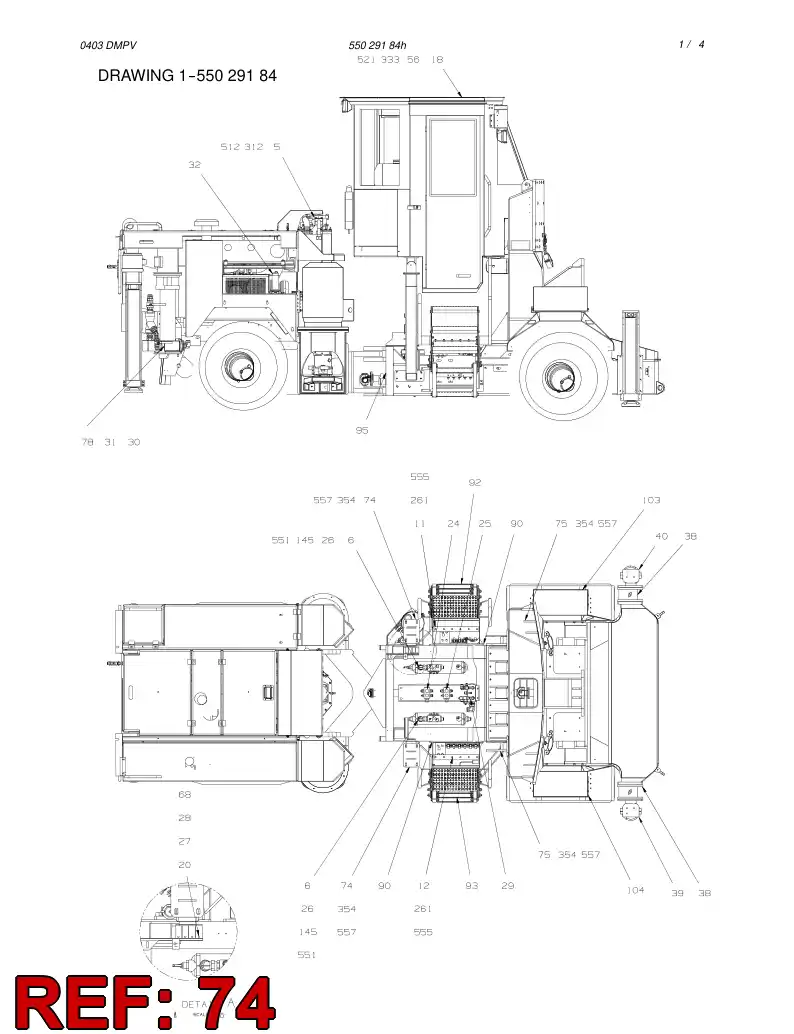 55029854 550 298 54 SUPPORTING BLOCK ASSEMBLY - Sandvik Technical Drawing