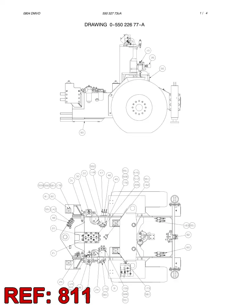 55029895 550 298 95 HOSING - Sandvik Technical Drawing