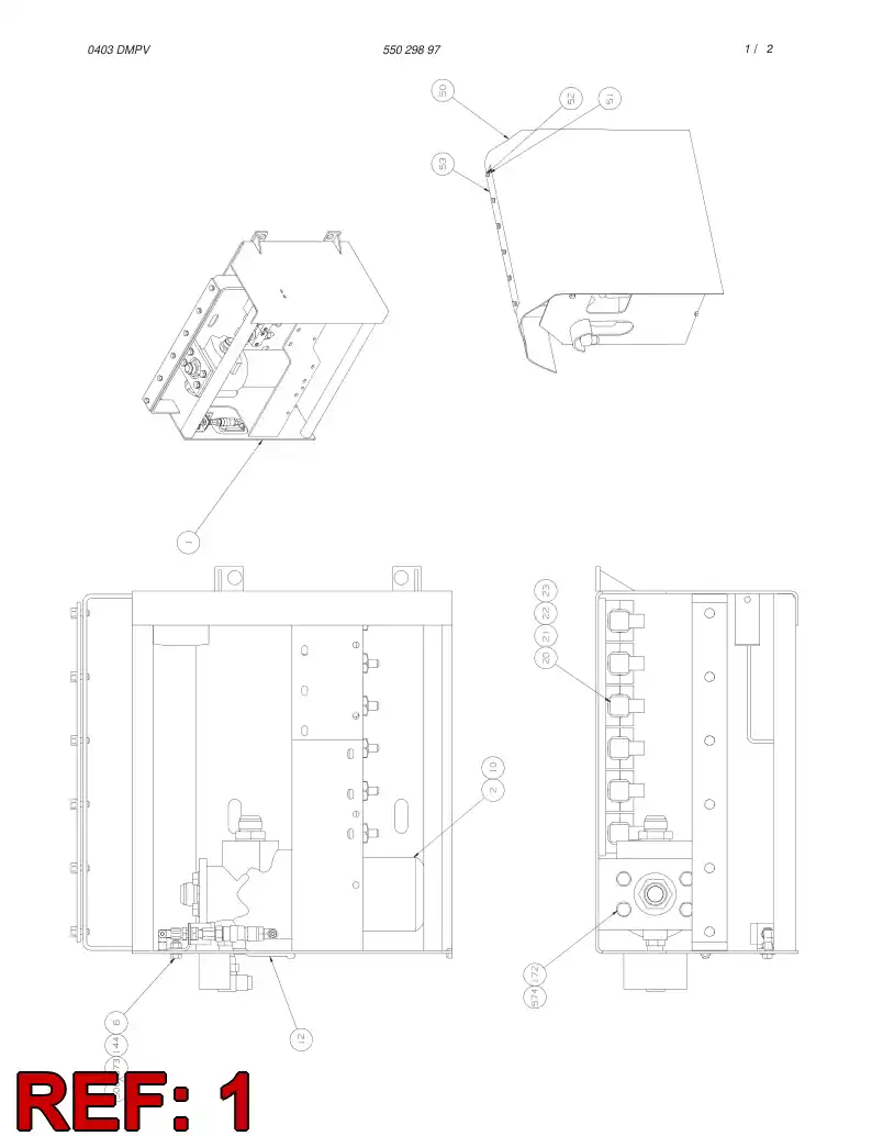 55029907 550 299 07 SIDE BOX - Sandvik Technical Drawing