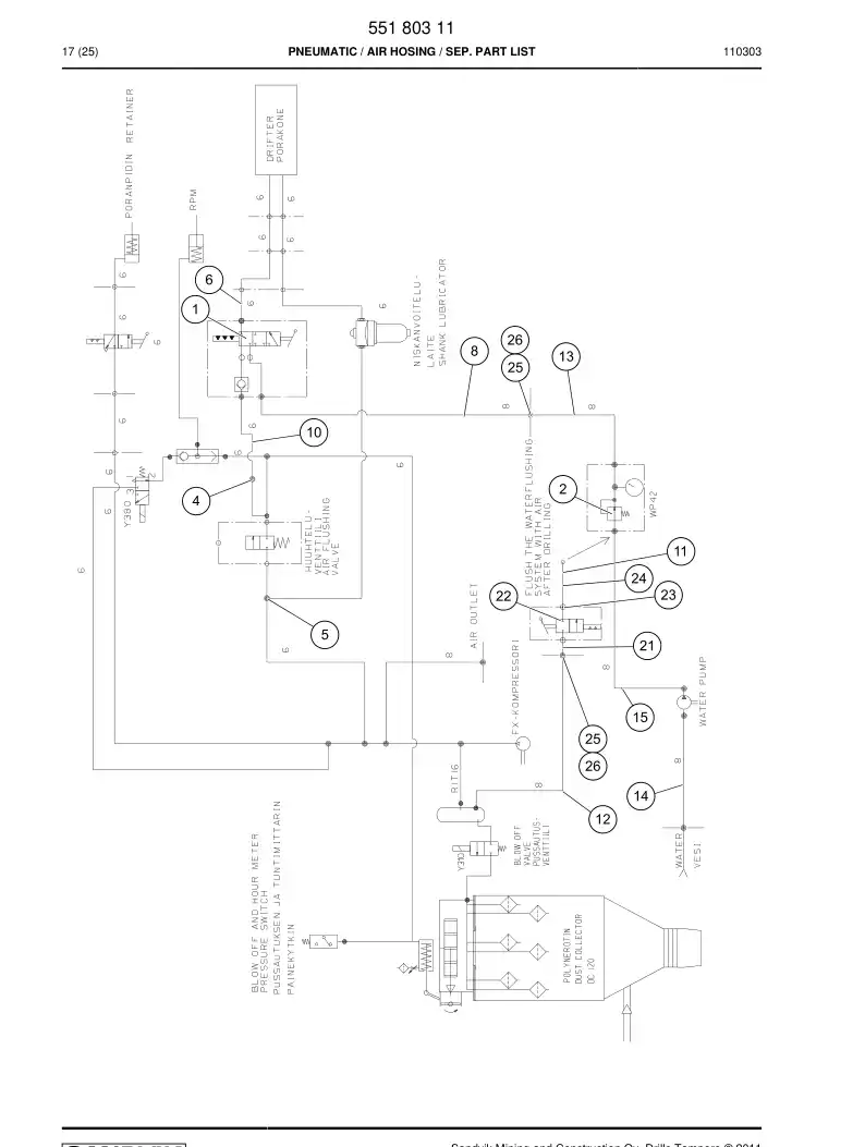 55029913b 550 299 13b Pressure reducing valve - Sandvik Technical Drawing