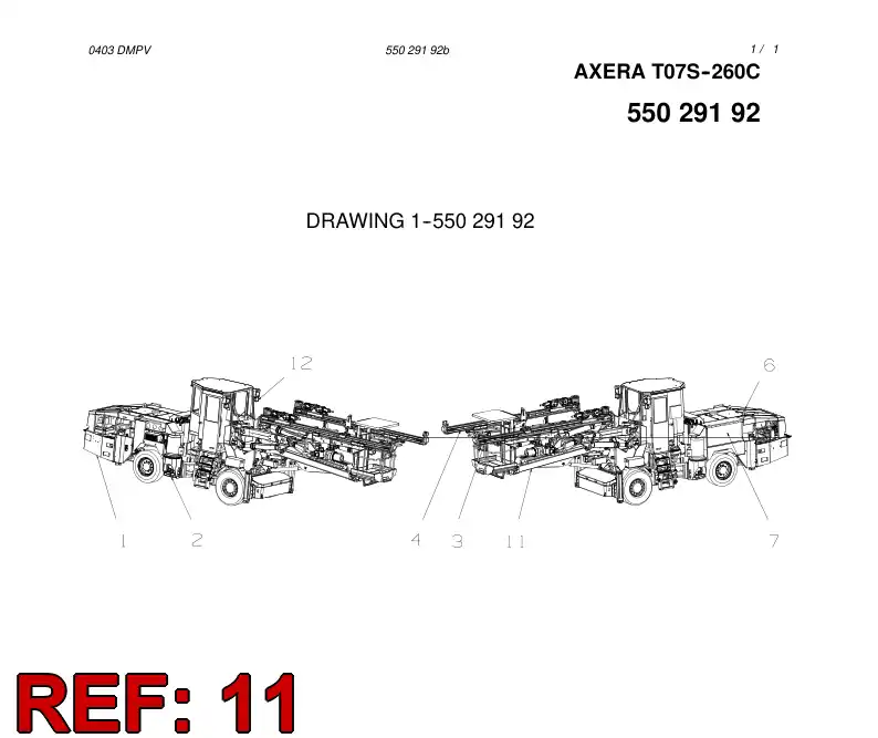 55029959 550 299 59 BASKET BOOM MODULE - Sandvik Technical Drawing
