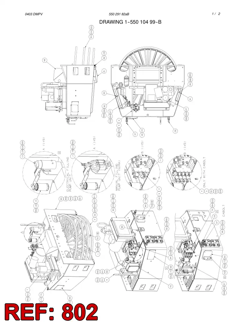 55029967 550 299 67 HYDRAULIC OPERATING DIAGRAM - Sandvik Technical Drawing