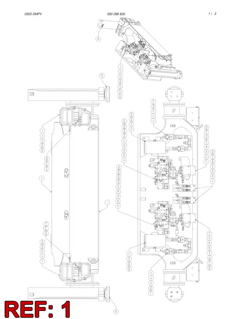 55029993 550 299 93 JACK BEAM - Sandvik Technical Drawing