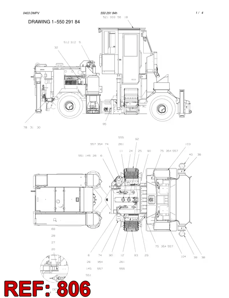 55030008 550 300 08 HOSING - Sandvik Technical Drawing