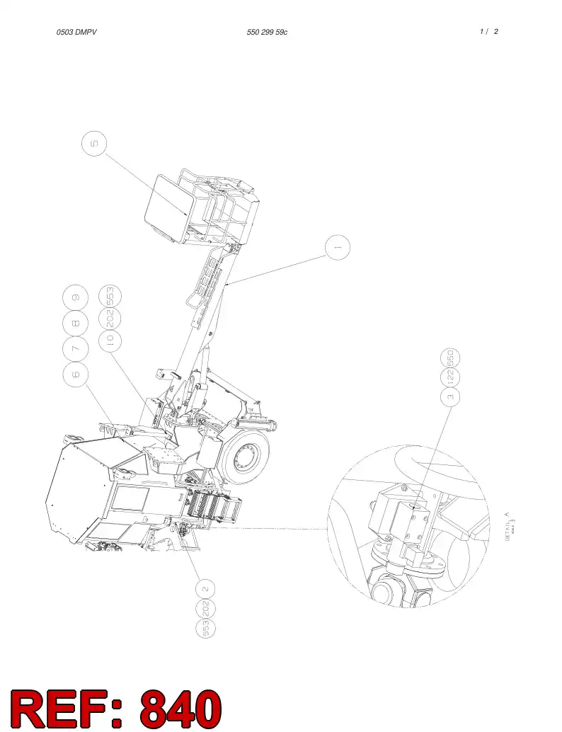55030013 550 300 13 HOSING - Sandvik Technical Drawing