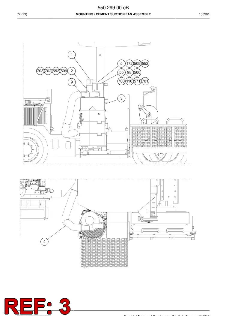 55030014 550 300 14 Suction box - Sandvik Technical Drawing