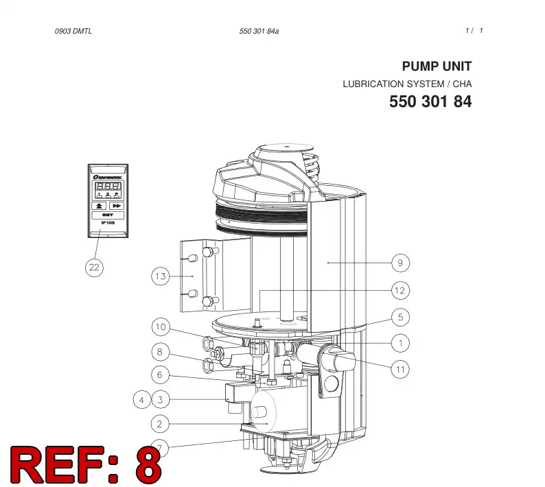 55030021 550 300 21 Switch, Pressure - Sandvik Technical Drawing