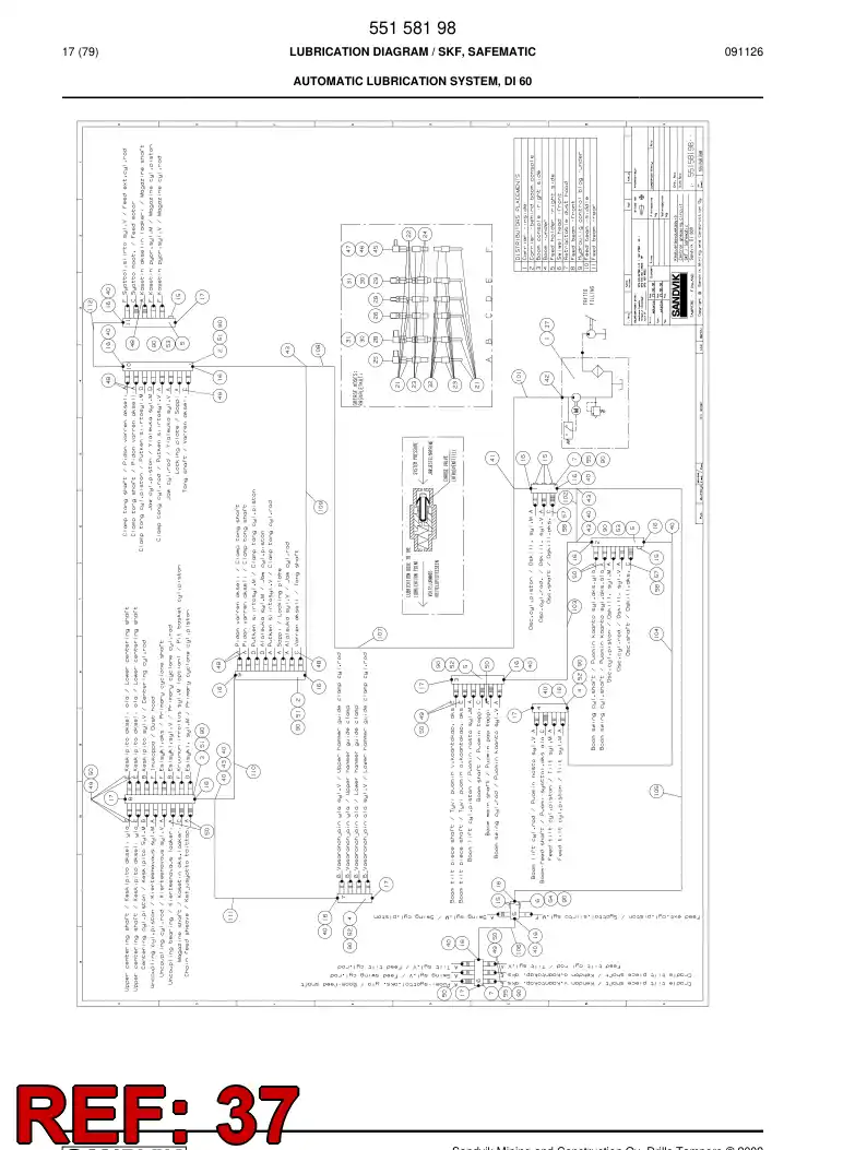 55030211 550 302 11 Pre-wired plug cable - Sandvik Technical Drawing