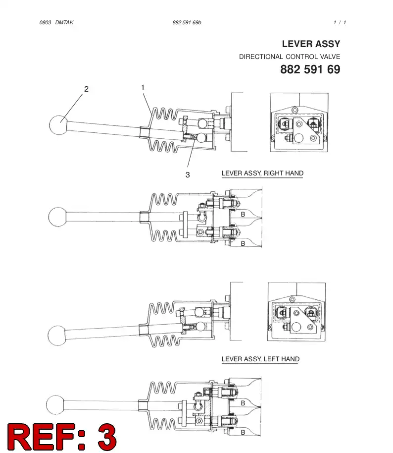 55030221 550 302 21 SPARE PART KIT OF CROSS LEVER - Sandvik Technical Drawing