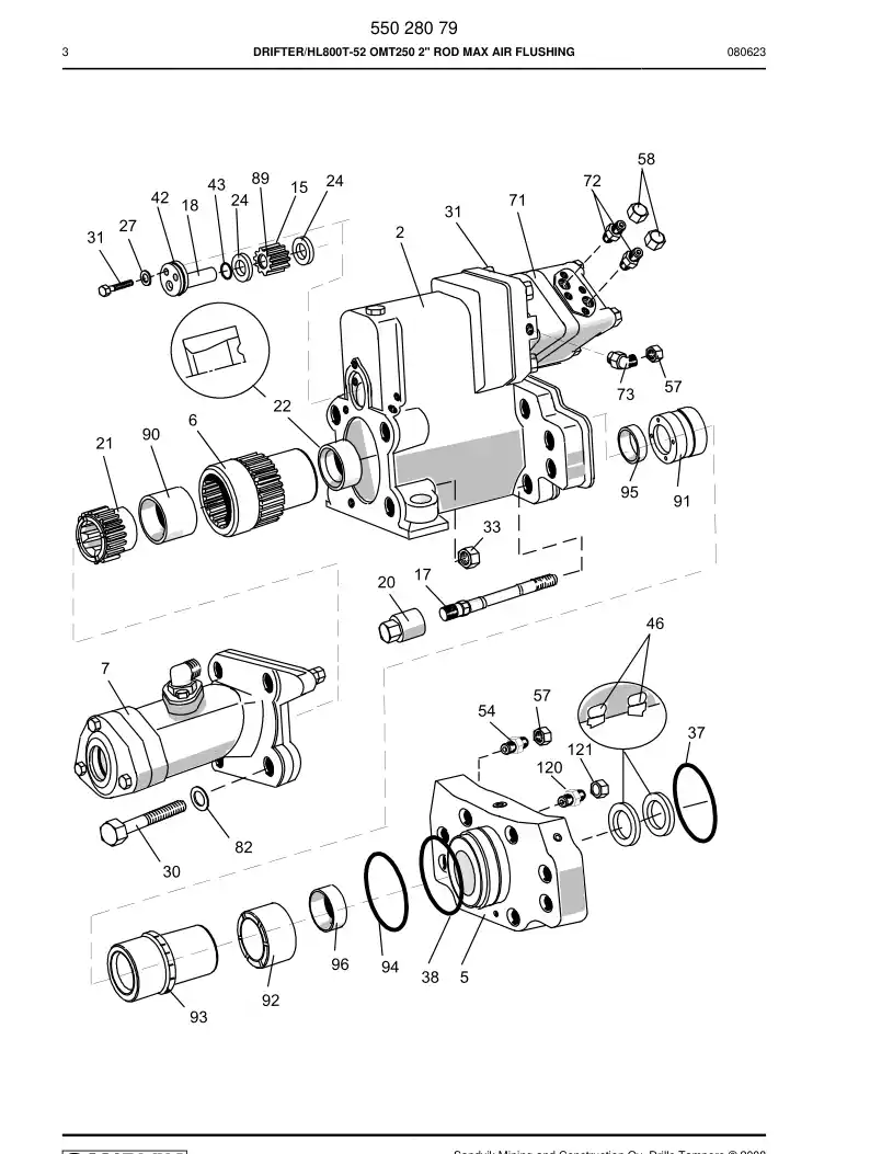 55030270a 550 302 70a Special tools - Sandvik Technical Drawing