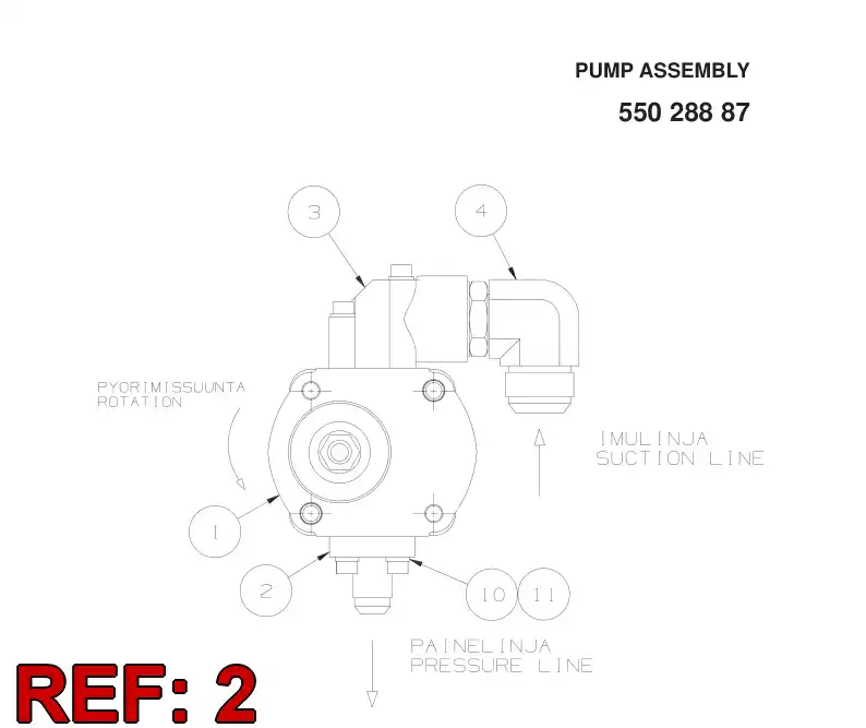 55030367 550 303 67 FLANGE FITTING - Sandvik Technical Drawing