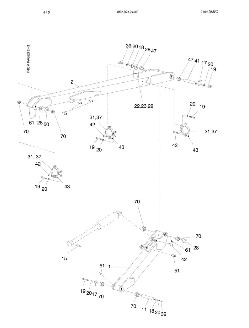 55030421cN 550 304 21cN BOOM - Sandvik Technical Drawing