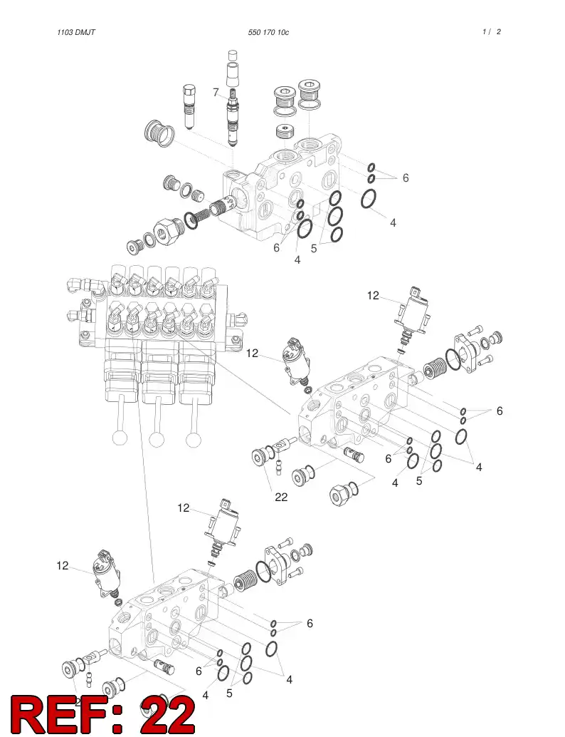 55030430 550 304 30 Valve, Pressure Relief - Sandvik Technical Drawing