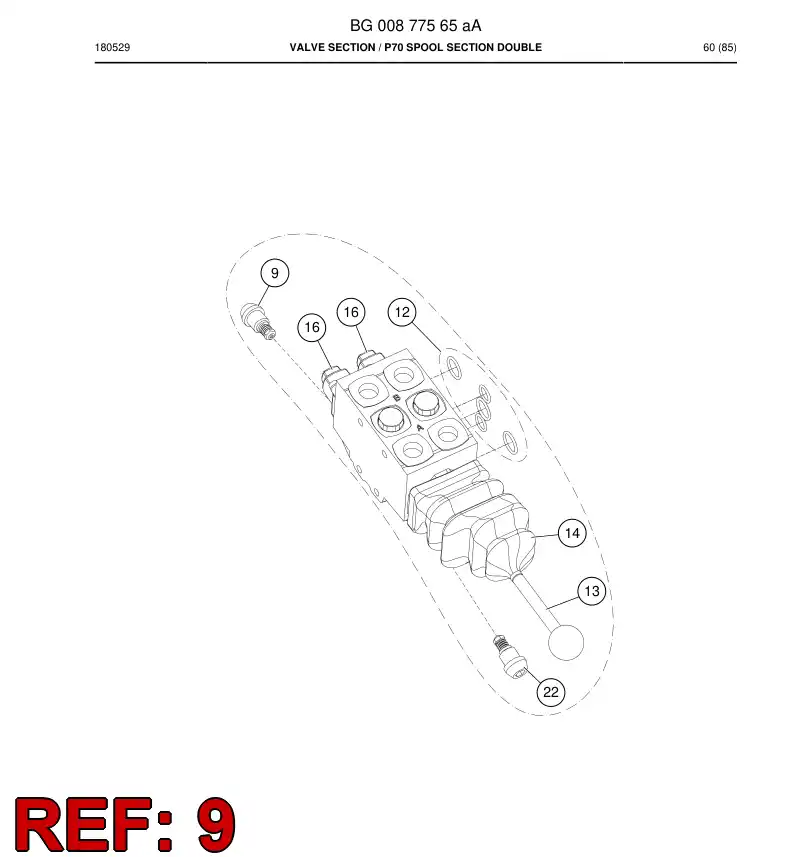 55030431a 550 304 31a Valve, Pressure Relief - Sandvik Technical Drawing