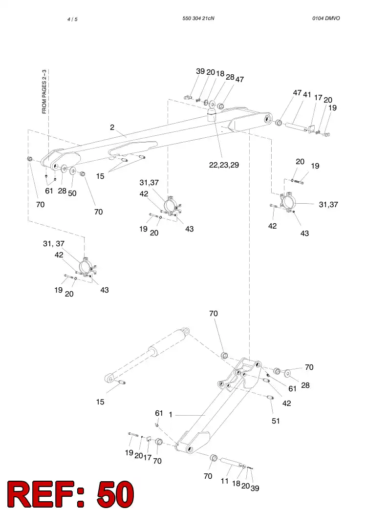 55030436 550 304 36 SPACER - Sandvik Technical Drawing