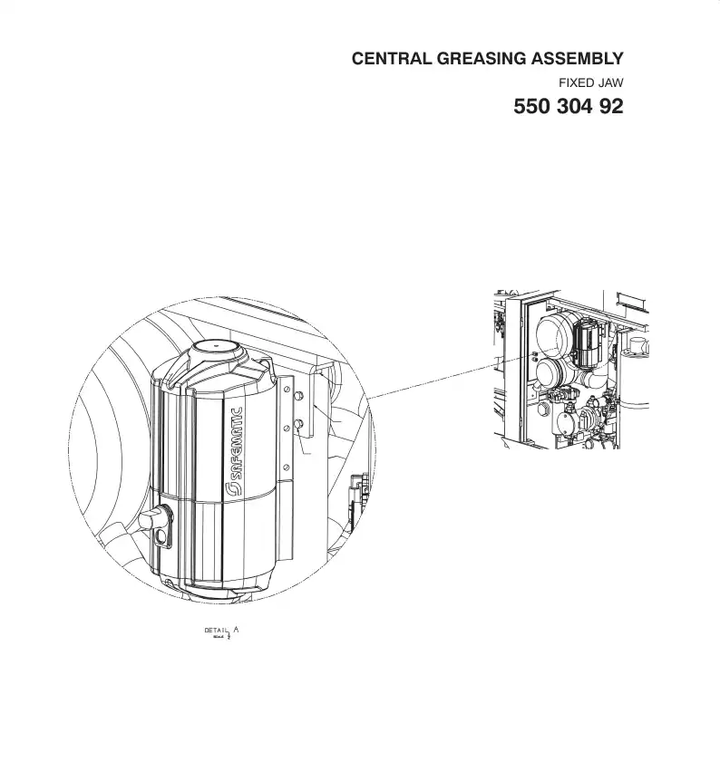 55030492bA 550 304 92bA CENTRAL GREASING ASSEMBLY - Sandvik Technical Drawing