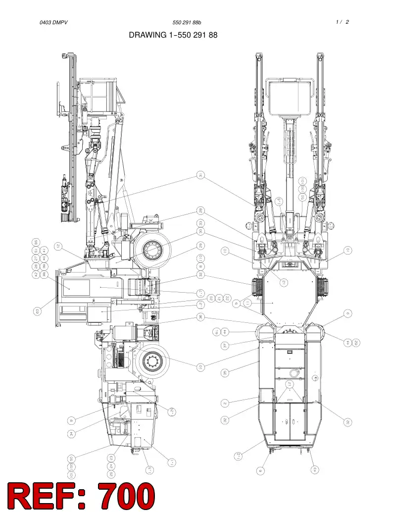 55030504 550 305 04 TRANSPORTATION DRAWING - Sandvik Technical Drawing