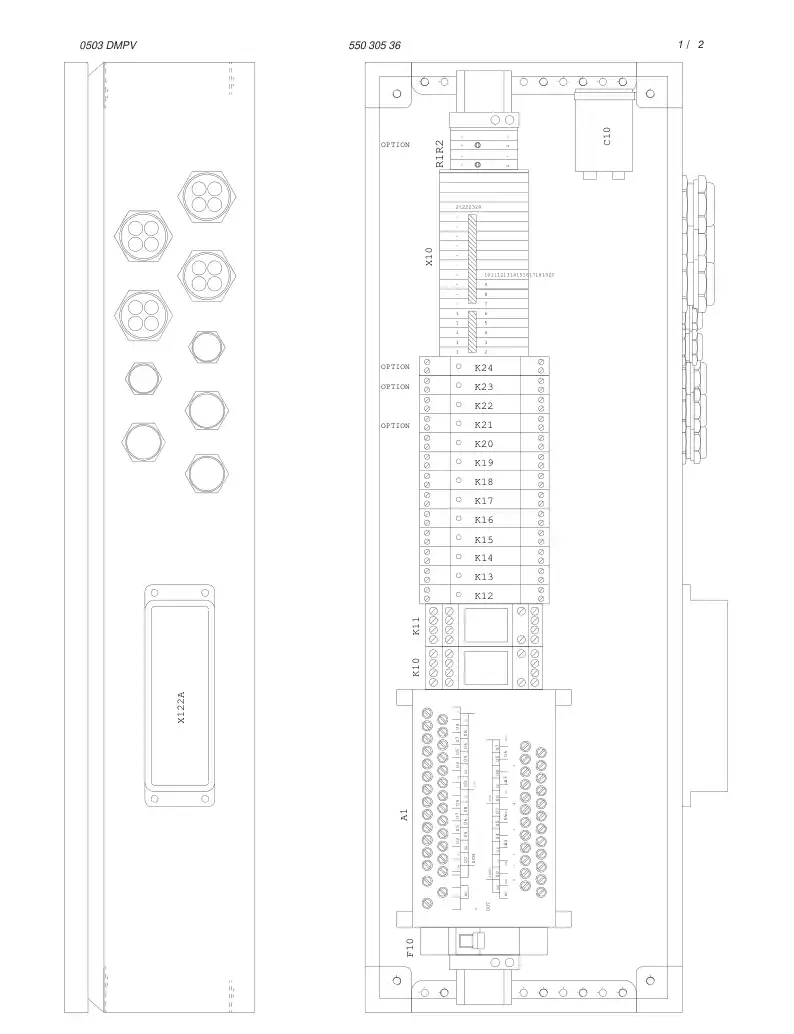 55030537 550 305 37 PROGRAMMED ELECTRONIC ASSEMBLY - Sandvik Technical Drawing