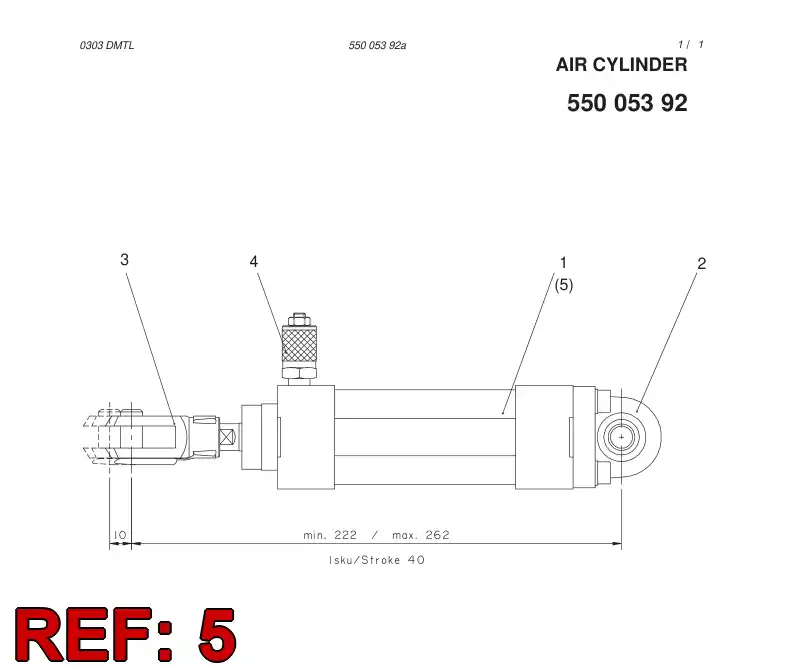 55030651 550 306 51 SEAL KIT - Sandvik Technical Drawing