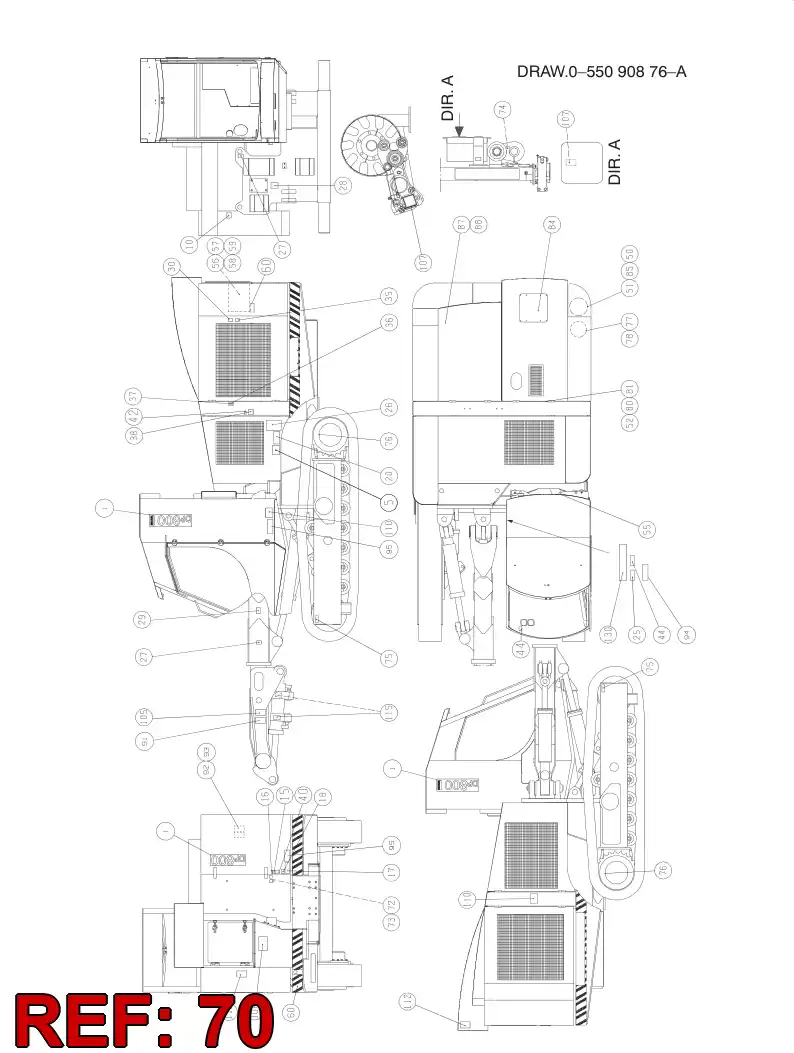 55030699 550 306 99 DECAL - Sandvik Technical Drawing