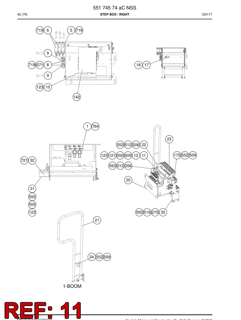 55030723a 550 307 23a Holder - Sandvik Technical Drawing