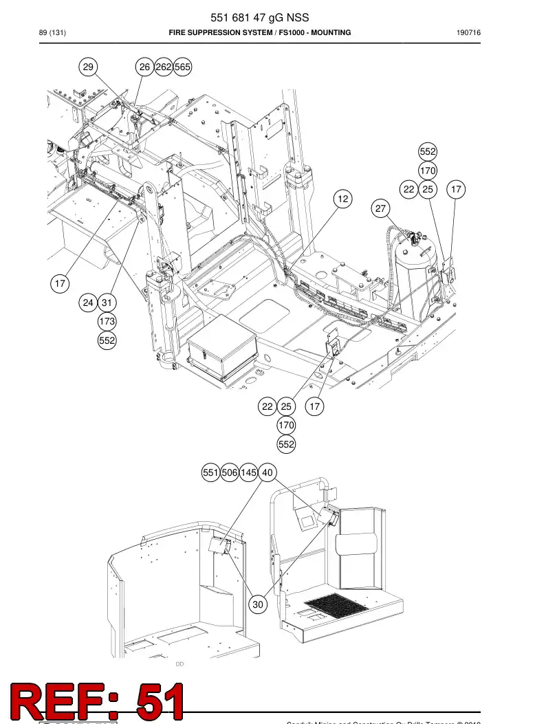 55030746 550 307 46 Adapter, Tee - Sandvik Technical Drawing