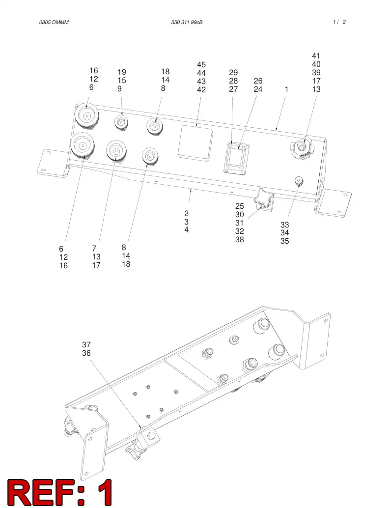 55030759 550 307 59 FRAME - Sandvik Technical Drawing