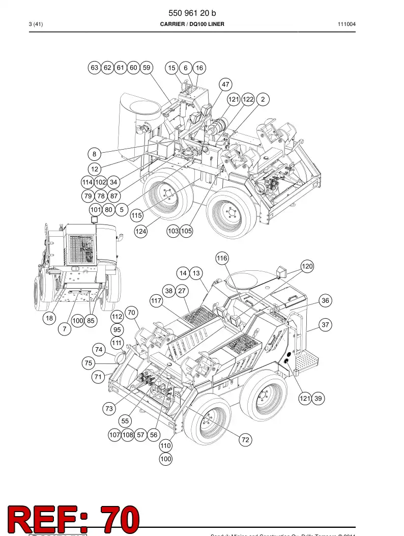 55030845d 550 308 45d Fastener assembly - Sandvik Technical Drawing