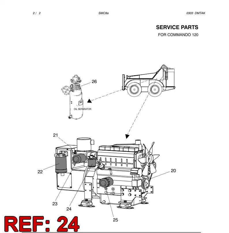 55030888 550 308 88 Filter, Fuel - Sandvik Technical Drawing