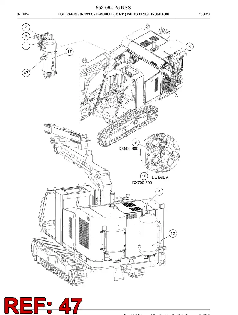 55030938b 550 309 38b Flange - Sandvik Technical Drawing